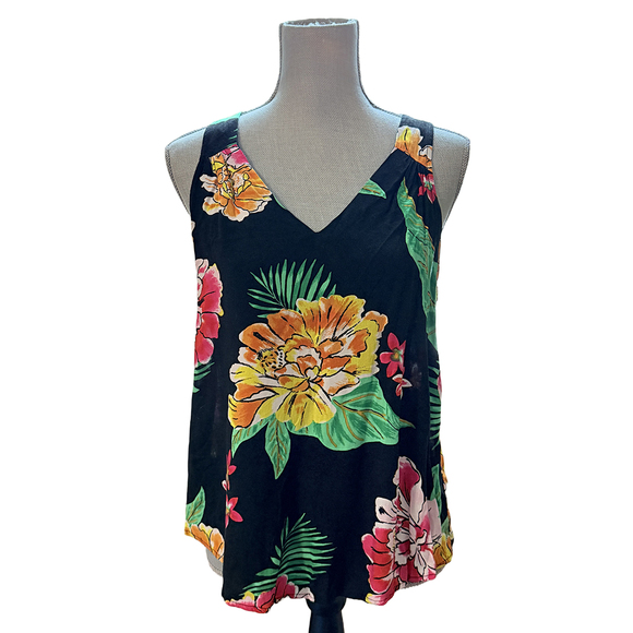 Old navy Tops - Old navy Flowy light tropical bold print floral sleeveless tank top blouse med